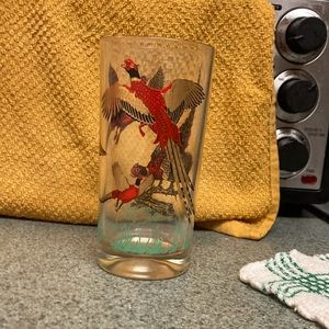22k gold pheasant hunting Atlas Glass tumbler